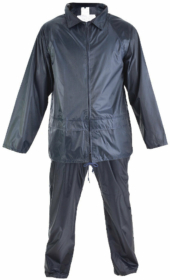 A photo of Navy Polyester Rain Suit 170T