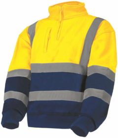 A photo of Yellow & Navy Sweatshirt Not PPE