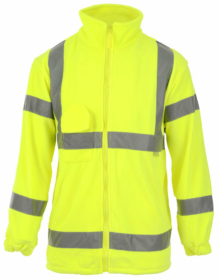 A photo of Yellow Hi Vis Fleece Jacket EN20471