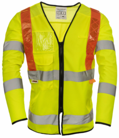 A photo of Reflexite / Oralite Red Brace Hi Vis Jacket
