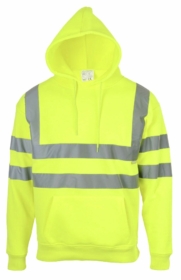 A photo of Yellow No Zip Hi Vis Hoodie EN20471