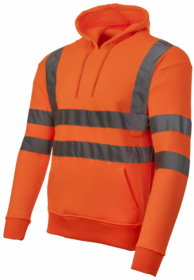 A photo of Orange No Zip Hi Vis Hoodie EN20471 & RIS-3279-TOM