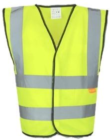 A photo of Yellow Childrens Hi Vis Vest EN20471